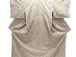 大特価品　麻の葉模様織り出し本場泥大島紬着物(9マルキ)